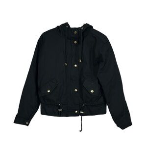 Miss London Black Women's Hooded Jacket Size S Moto